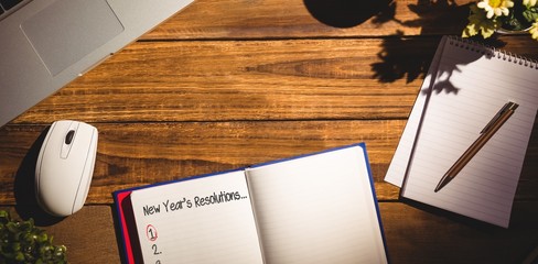Poster - Composite image of new years resolution list
