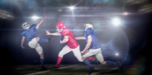 Poster - Composite image of american football players