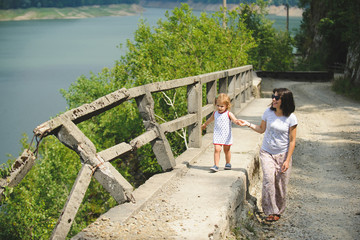 Sticker - Walking Mother and Daughter