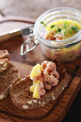 Poster - traditional potted shrimp appetizer