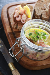 Wall Mural - traditional potted shrimp appetizer