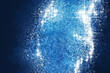 Fantasie Sternwelt in Blau Malerei mit digitaler Beabeitung