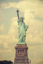 Vintage Toned Statue Of Liberty, NYC, USA