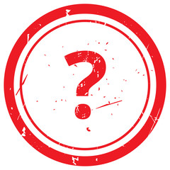 Wall Mural - Red Question Mark rubber stamp