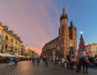 Market Square of the Old City in Krakow decorated by the christm