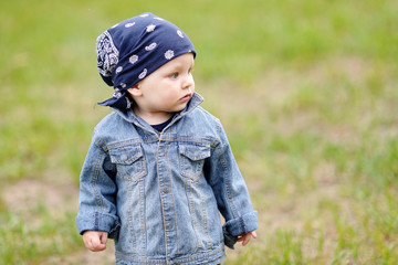 Portrait of a boy in the summer outdoors