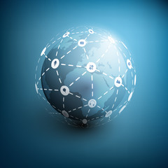 Poster - Networks - Globe Design Concept