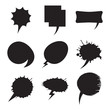 © desertsands - Talk and think comics bubbles silhouettes for communication set. Vector illustration balloons collection.