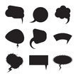 © desertsands - Talk and think comics bubbles silhouettes for communication set. Vector illustration balloons collection.