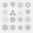 Sacred geometry vector design elements. Alchemy, religion, philosophy, spirituality, hipster symbols and elements
