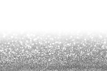 silver sparkle. glitter background. holiday blurred background.