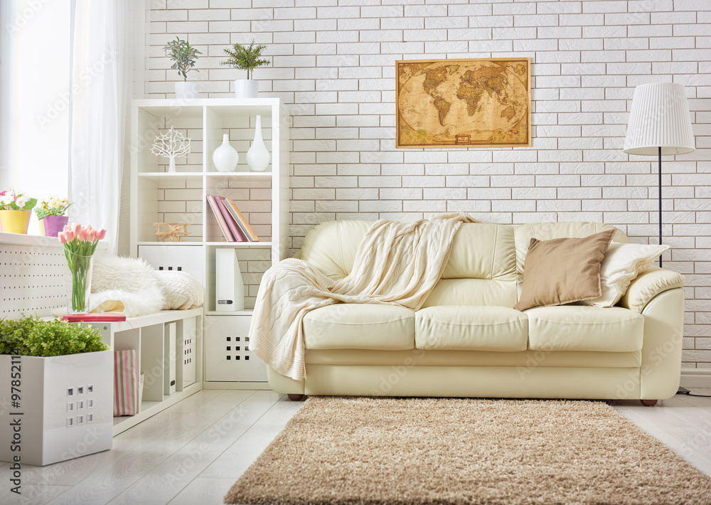 Obraz na płótnie modern living room w salonie