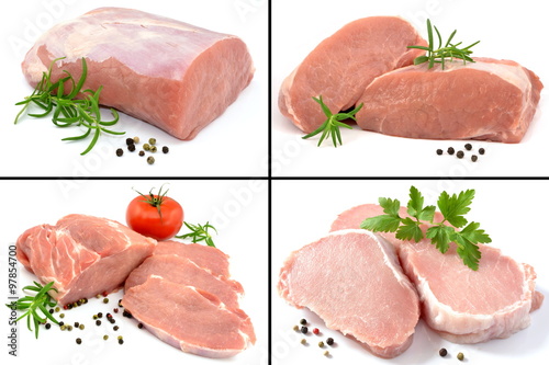 Naklejka na drzwi mięso wieprzowe schab