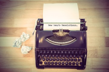 Poster - Composite image of new years resolutions