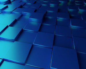 Blue background with cubes