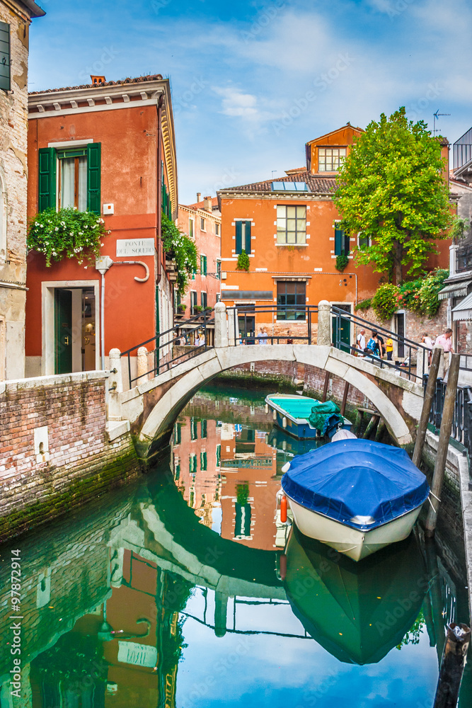 Postcard view of Venice, Italy - obrazy, fototapety, plakaty 