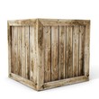 3d old wooden crate