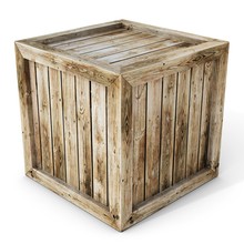 3d Old Wooden Crate