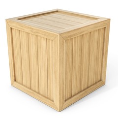 3d new wooden crate