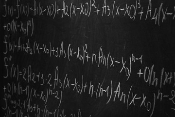 Canvas Print - School blackboard with formulas