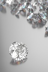 Poster - Luxury diamonds on white backgrounds