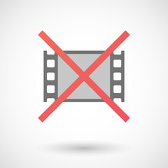 Poster - Not allowed icon with a film photogram