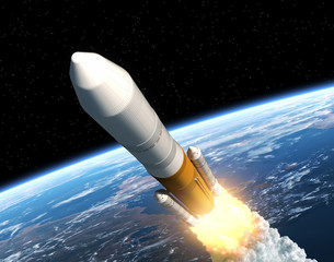 Wall Mural - cargo launch rocket launching