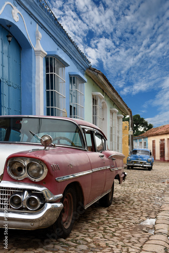 Naklejka na szybę street scene Trinidad Cuba