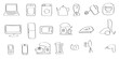 hand-drawing icons of home appliances