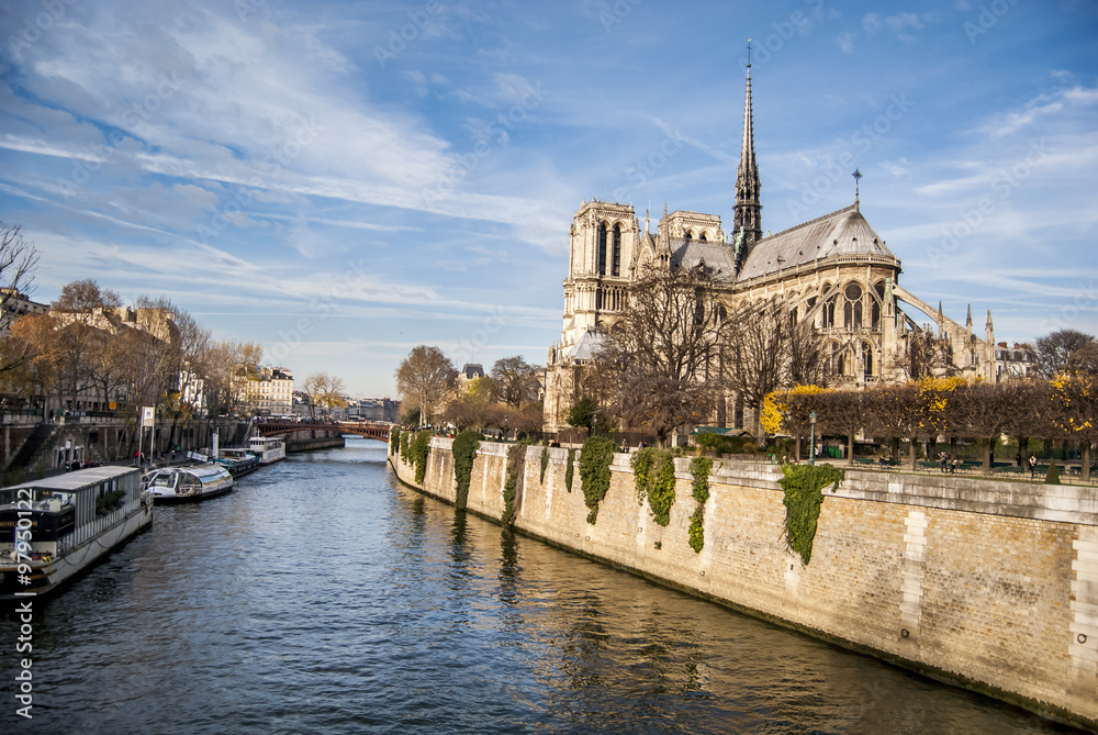 Obraz na płótnie Katedra Notre-Dame, Paryż, Francja, Europa w salonie