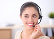 © lenets_tan - Close-up portrait of a customer service agent sitting at office
