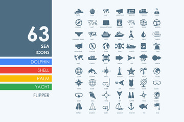 Set of sea icons