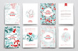 Set of brochure, poster design templates in Christmas style