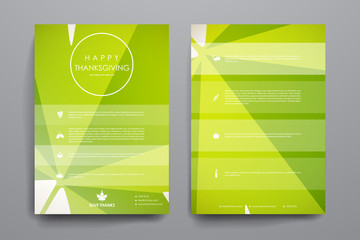 Canvas Print - Set of brochure, poster design templates in autumn style