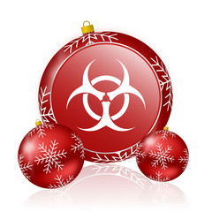 Aufkleber - biohazard christmas icon