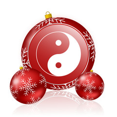 Poster - ying yang christmas icon