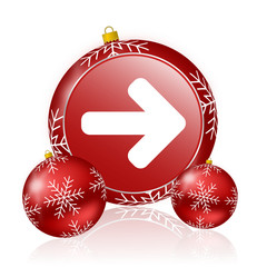 Poster - right arrow christmas icon