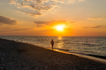 Sticker - beautiful sunrise on the beach