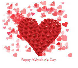 Sticker - Valentines day with heart shape