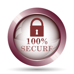 Sticker - 100 percent secure icon