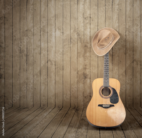 Fototapety Country & Western  kowbojski-kapelusz-i-gitara