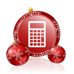 Aufkleber - calculator christmas icon