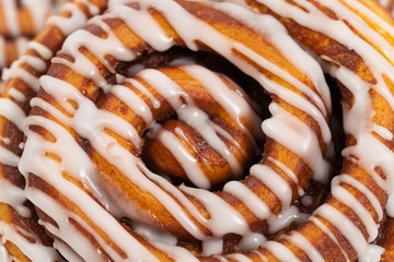 Cinnamon Rolls Background. Macro with shallow dof. Selective focus.