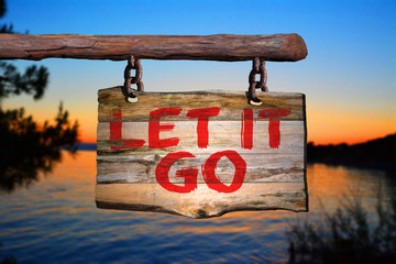 Wall Mural - Let it go motivational phrase sign