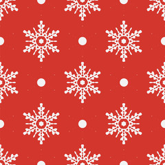 Wall Mural - winter seamless pattern with crystallic snowflakes. christmas background. vector illustrationn eps 1