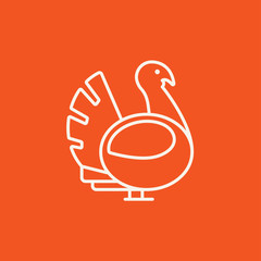 Sticker - Turkey line icon