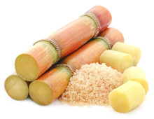 Piece Of Sugarcane With Red Sugar