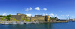 Harbor and Old castle of city Brest, Finistere, Brittany