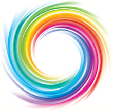 Vector Backdrop Of Spiral Rainbow Spectrum