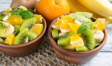 Fruit Salad With Kiwi, Banana And Orange